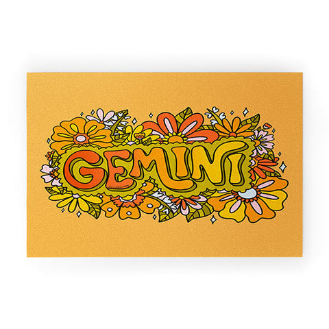 Doodle By Meg Gemini Flowers Welcome Mat