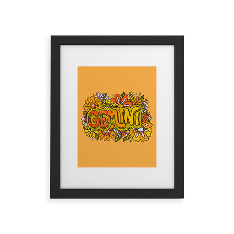 Doodle By Meg Gemini Flowers Framed Art Print