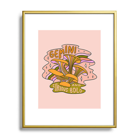 Doodle By Meg Gemini Mushroom Metal Framed Art Print