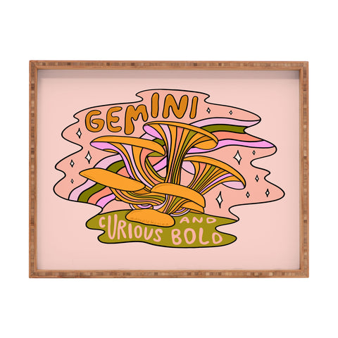 Doodle By Meg Gemini Mushroom Rectangular Tray