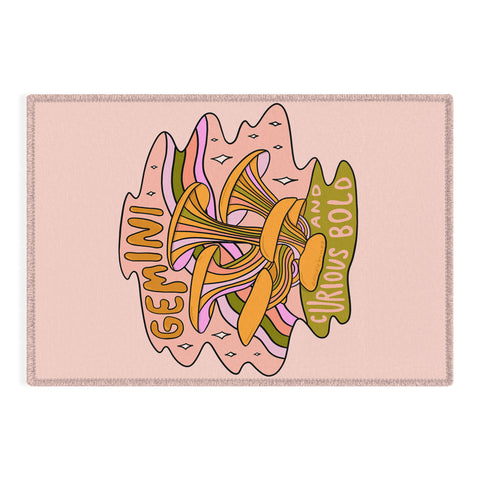 Doodle By Meg Gemini Mushroom Outdoor Rug