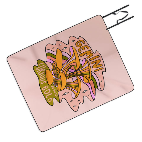 Doodle By Meg Gemini Mushroom Picnic Blanket