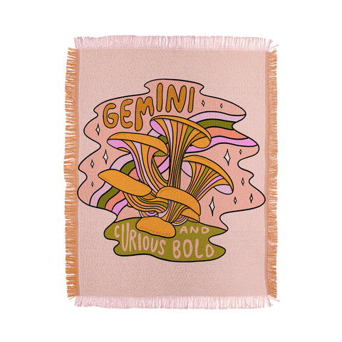 Doodle By Meg Gemini Mushroom Throw Blanket