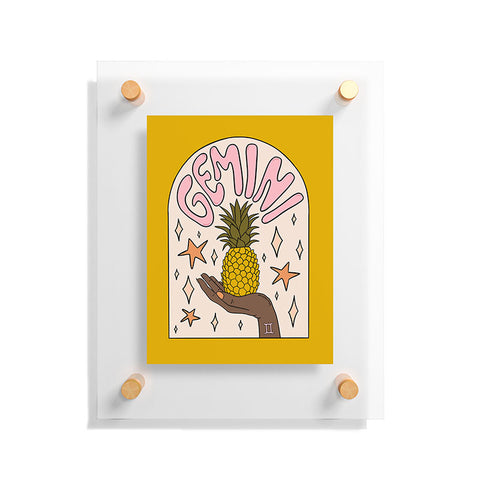 Doodle By Meg Gemini Pineapple Floating Acrylic Print