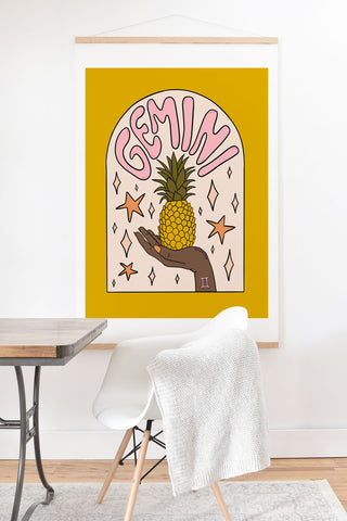 Doodle By Meg Gemini Pineapple Art Print And Hanger
