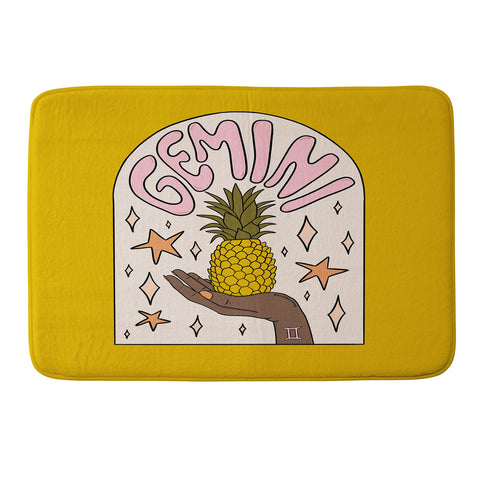 Doodle By Meg Gemini Pineapple Memory Foam Bath Mat