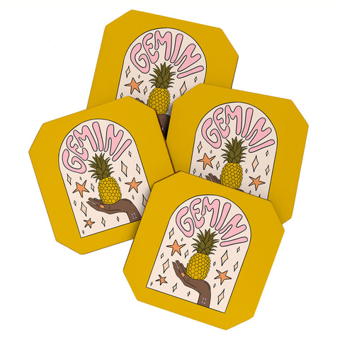 Doodle By Meg Gemini Pineapple Coaster Set
