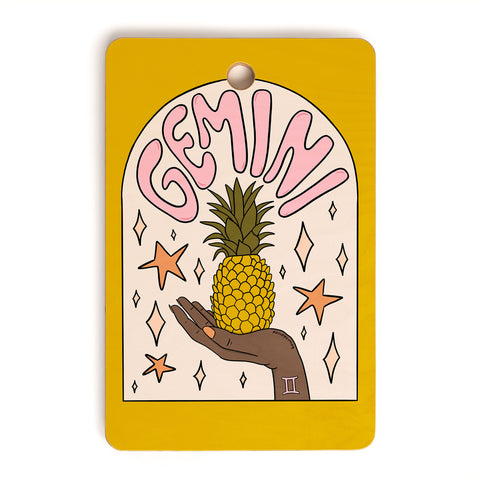 Doodle By Meg Gemini Pineapple Cutting Board Rectangle