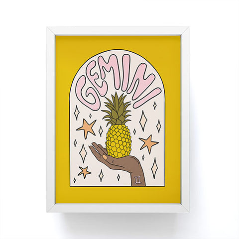 Doodle By Meg Gemini Pineapple Framed Mini Art Print