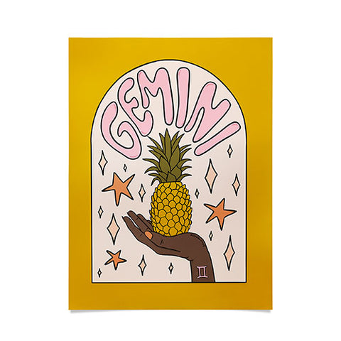 Doodle By Meg Gemini Pineapple Poster