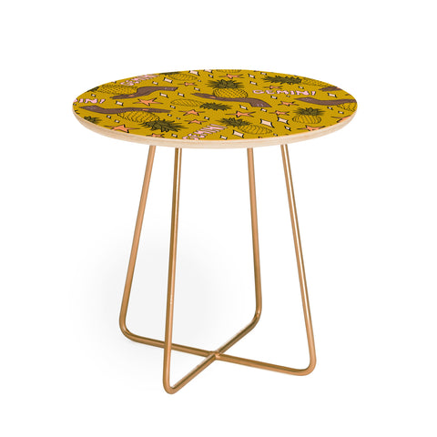 Doodle By Meg Gemini Pineapple Print Round Side Table