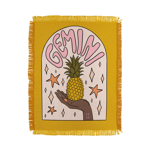 Doodle By Meg Gemini Pineapple Throw Blanket