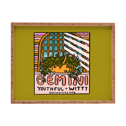 Doodle By Meg Gemini Plant Rectangular Tray