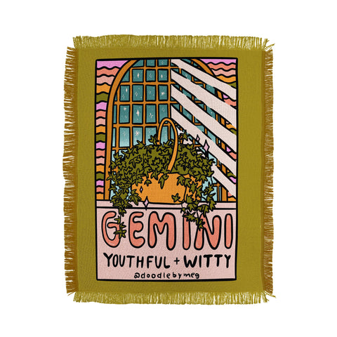 Doodle By Meg Gemini Plant Throw Blanket