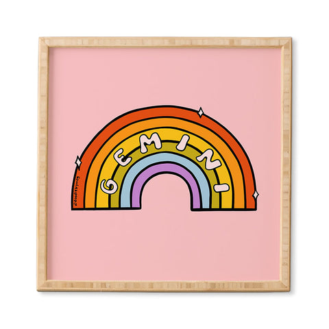 Doodle By Meg Gemini Rainbow Framed Wall Art