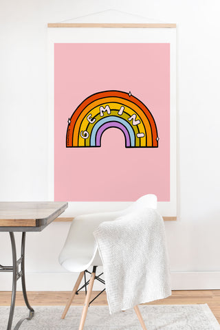 Doodle By Meg Gemini Rainbow Art Print And Hanger