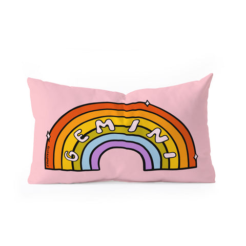 Doodle By Meg Gemini Rainbow Oblong Throw Pillow