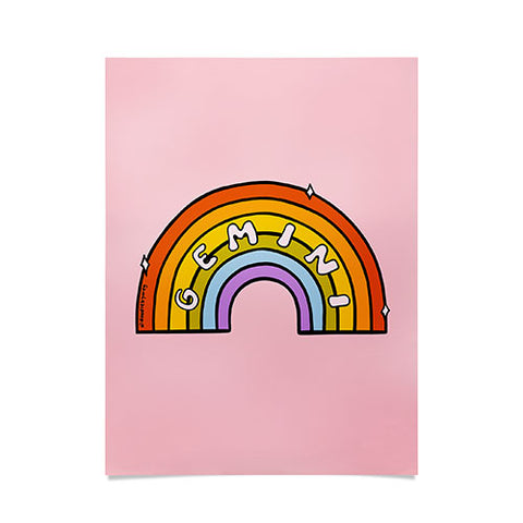 Doodle By Meg Gemini Rainbow Poster