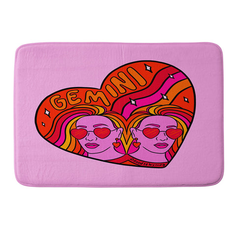 Doodle By Meg Gemini Valentine Memory Foam Bath Mat