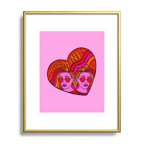 Doodle By Meg Gemini Valentine Metal Framed Art Print