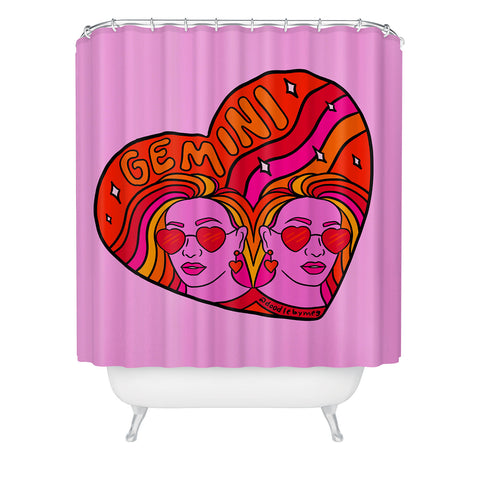 Doodle By Meg Gemini Valentine Shower Curtain
