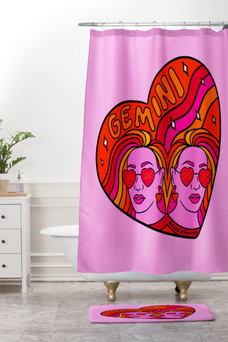Doodle By Meg Gemini Valentine Shower Curtain And Mat