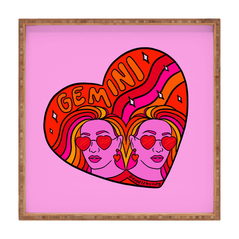 Doodle By Meg Gemini Valentine Square Tray