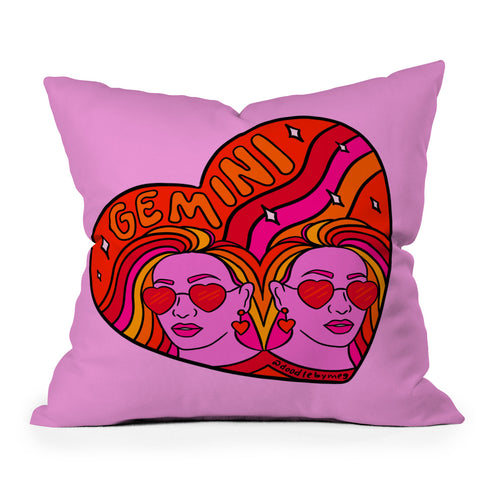Doodle By Meg Gemini Valentine Throw Pillow