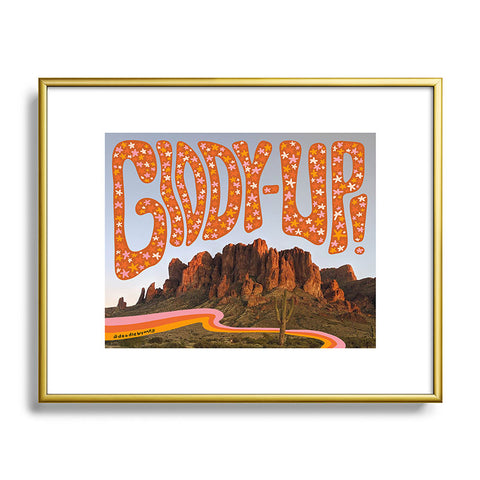 Doodle By Meg GiddyUp Metal Framed Art Print