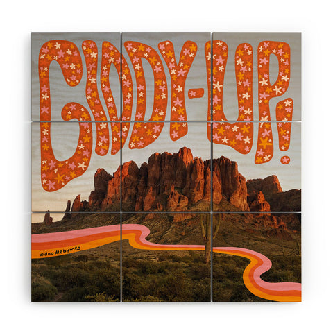 Doodle By Meg GiddyUp Wood Wall Mural