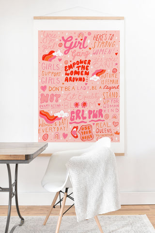 Doodle By Meg Girls Support Girls Art Print And Hanger