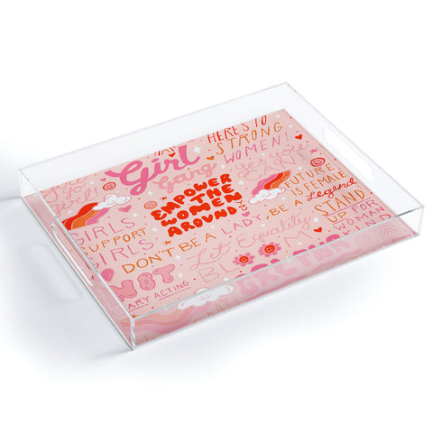 Doodle By Meg Girls Support Girls Acrylic Tray