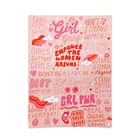 Doodle By Meg Girls Support Girls Poster