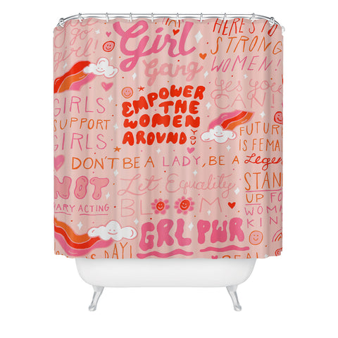 Doodle By Meg Girls Support Girls Shower Curtain