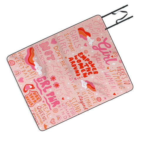 Doodle By Meg Girls Support Girls Picnic Blanket
