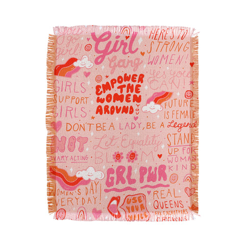 Doodle By Meg Girls Support Girls Throw Blanket