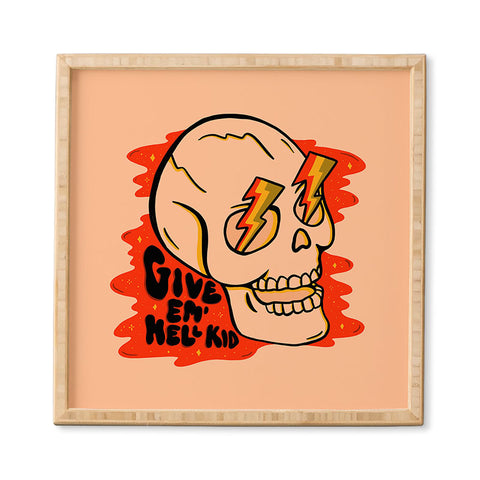 Doodle By Meg Give Em Hell I Framed Wall Art