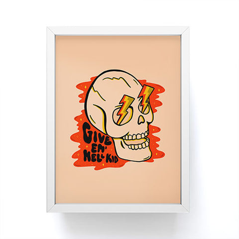 Doodle By Meg Give Em Hell I Framed Mini Art Print