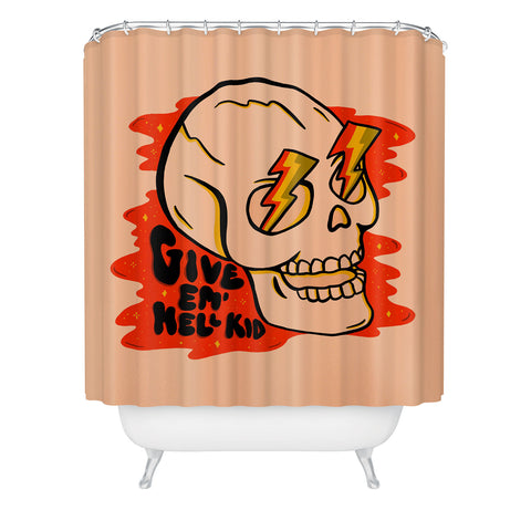 Doodle By Meg Give Em Hell I Shower Curtain