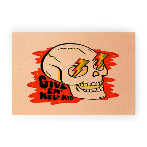 Doodle By Meg Give Em Hell I Welcome Mat