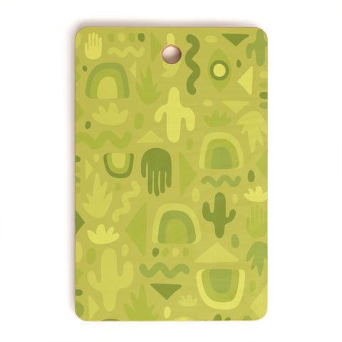 Doodle By Meg Green Cutout Print Cutting Board Rectangle
