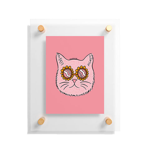 Doodle By Meg Groovy Cat Floating Acrylic Print