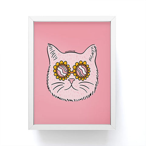 Doodle By Meg Groovy Cat Framed Mini Art Print