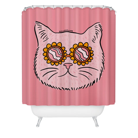 Doodle By Meg Groovy Cat Shower Curtain