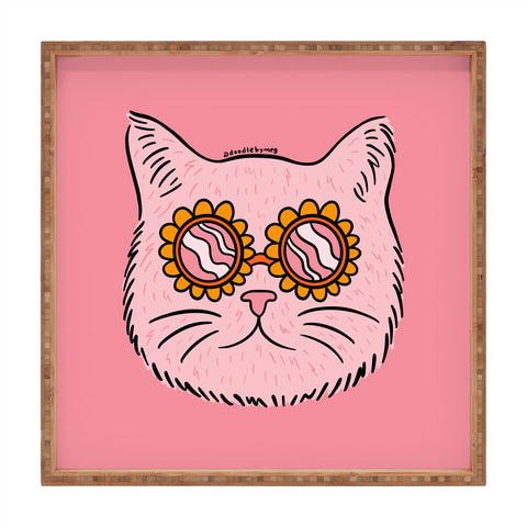 Doodle By Meg Groovy Cat Square Tray