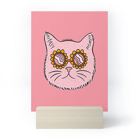Doodle By Meg Groovy Cat Mini Art Print