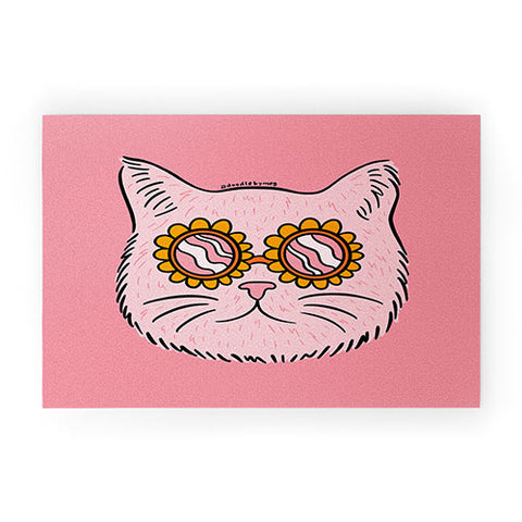 Doodle By Meg Groovy Cat Welcome Mat
