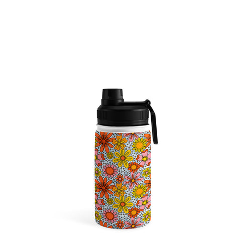Doodle By Meg Groovy Flowers in Blue Water Bottle