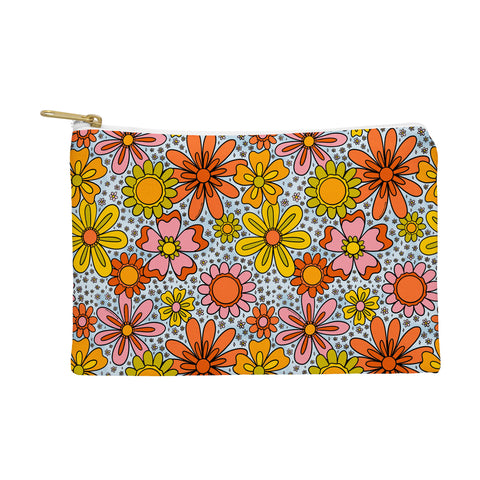 Doodle By Meg Groovy Flowers in Blue Pouch