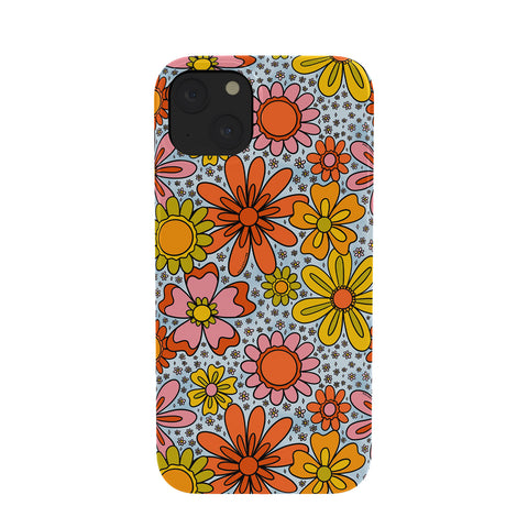 Doodle By Meg Groovy Flowers in Blue Phone Case